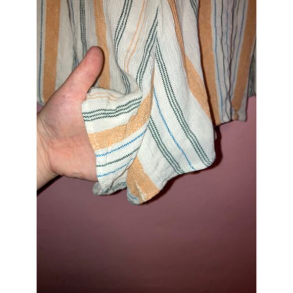 Altar'd State striped summer tie-front romper size small - Picture 4 of 6